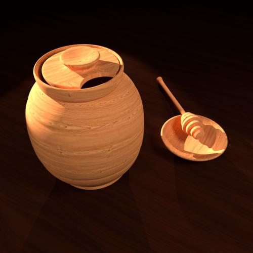 Wooden Honey Jar preview image